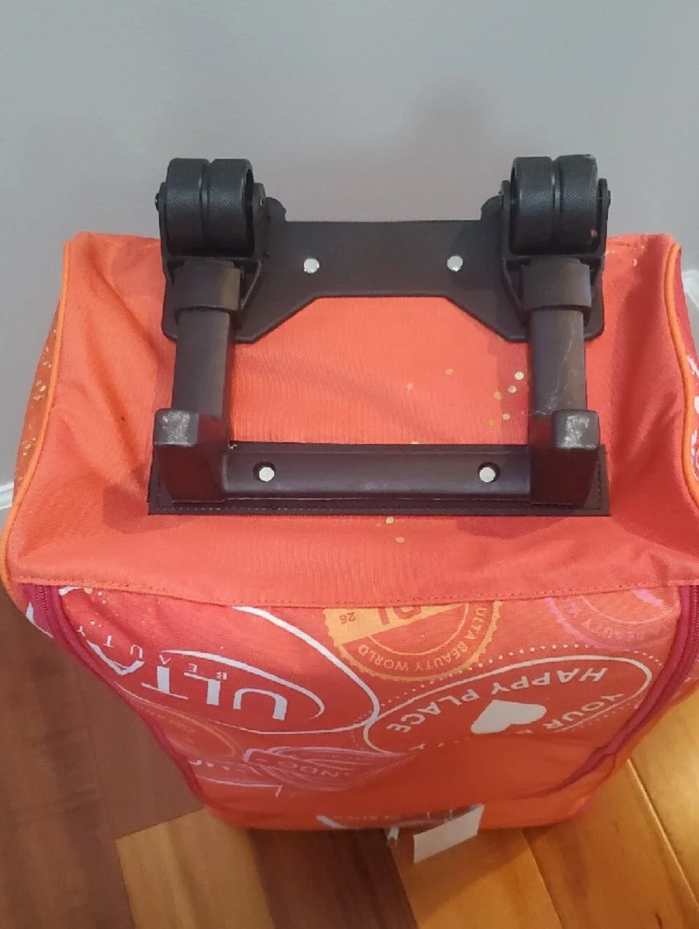 Ulta Beauty Orange Branded Rolling Makeup Case